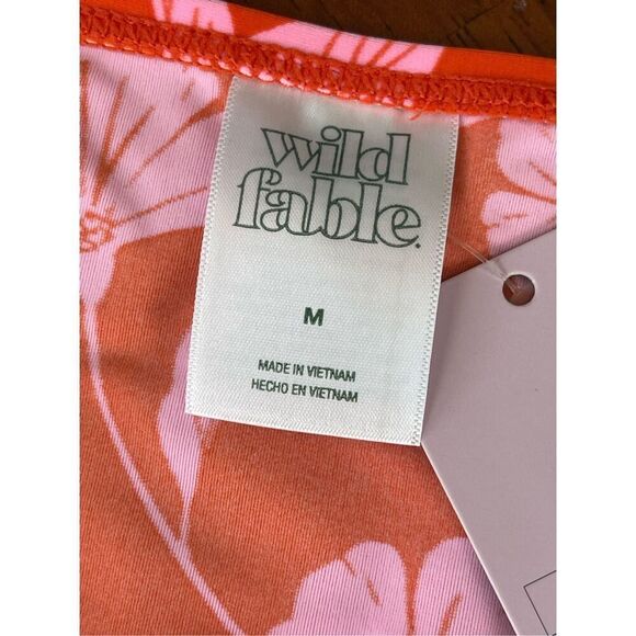NWT Wild Fable pink floral swim cover skirt Size M - Picture 7 of 7